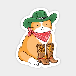 Cowboy Cat Magnet