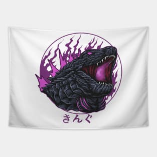 Pink Power Godzilla Tapestry