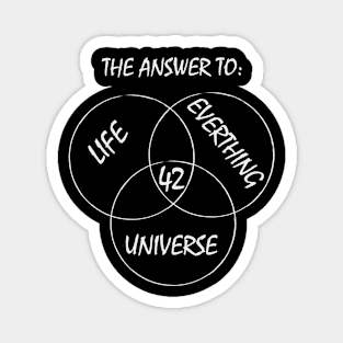 42 forty-two The answer of everything life gift Magnet
