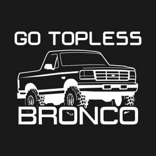 1992-1996 Bronco Topless White Print T-Shirt