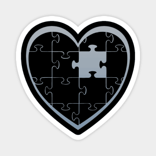 Missing Piece Puzzle Heart Magnet