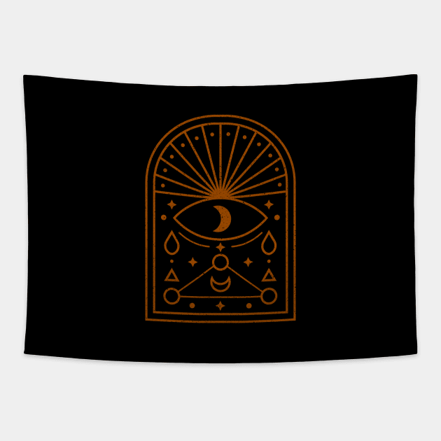 Occult eye symbol sacred geometry Tapestry by Yeroma