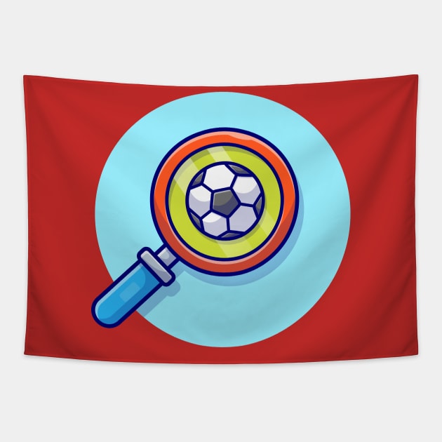 Finding Soccer Cartoon Vector Icon Illustration Tapestry by Catalyst Labs