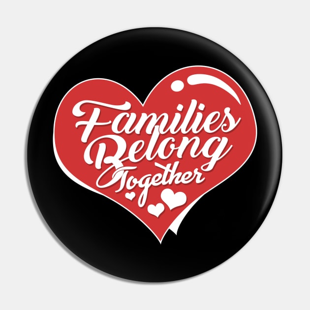 'Families Belong Together' Awesome Anti-Trump Protest Gift Pin by ourwackyhome