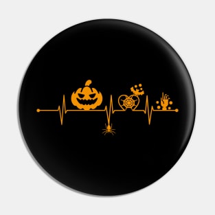 Happy Halloween - Pumpkin Heartbeat Gift Pin