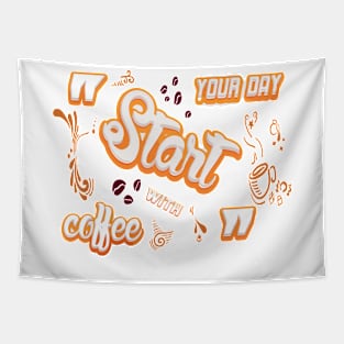 Fuel for Success: Coffee Tee Tapestry