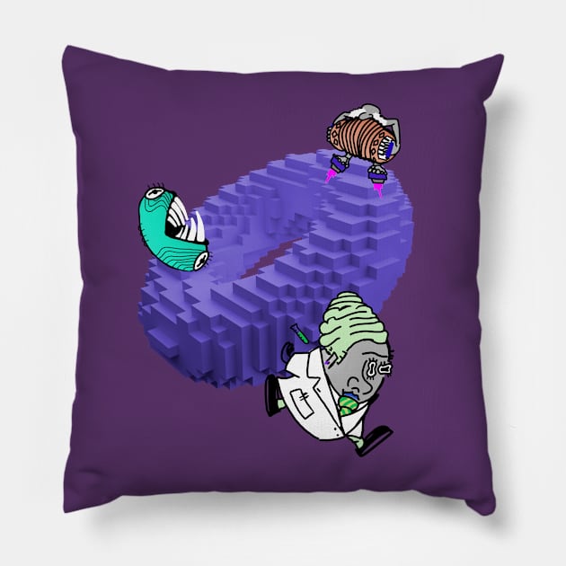 Spamnimals #0004 Pillow by OpsimathArt