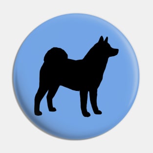 Akita Dog Breed Silhouette Pin