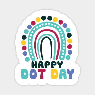 Happy Dot Day Colorful Rainbow Polka Dot Boys Kids Toddlers Magnet