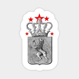 Lion crowned medieval emblem Magnet