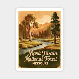 Mark Twain National Forest Vintage Travel Poster Magnet