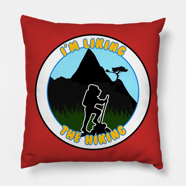 I'm liking the hiking hike mountain explore nature Pillow by Captain-Jackson