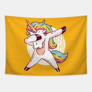 Funny Dabbing Unicorn Cute Gift For Girls Tapestry