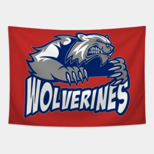 Wolverines Sports Logo Tapestry