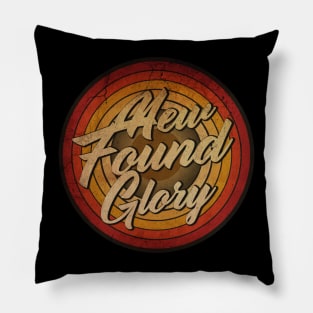 arjunthemaniac,circle retro faded New Found Glory Pillow