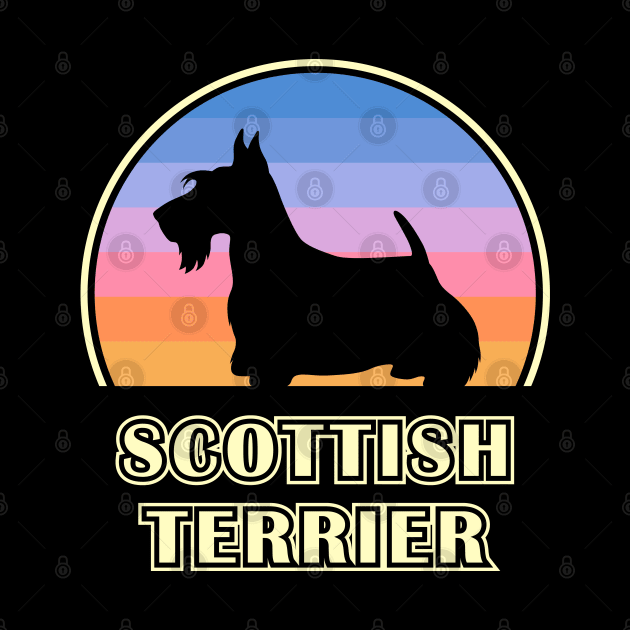 Scottish Terrier Vintage Sunset Dog by millersye