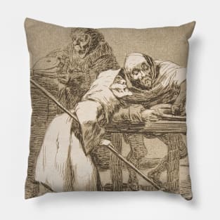 Be quick, they are waking up by Francisco Goya Pillow