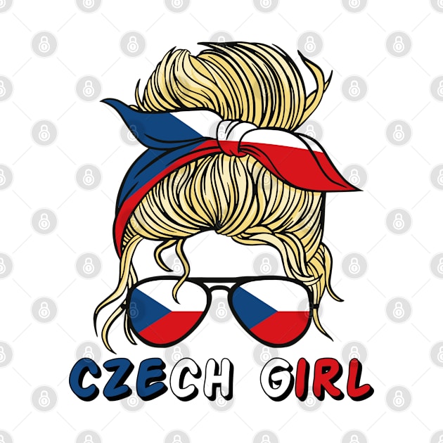 Ceska Czech Republic Flag Girls Czech Girl Kids by qwertydesigns