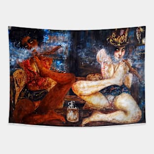 Smoking witches Tapestry