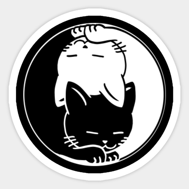 Yin Yang Cats Chinese Tai Chi Symbol Lucky Charm Yin Yang