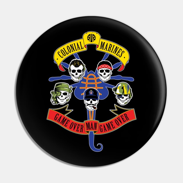 Colonial Marines - Game Over Man, Game Over Pin by SevenHundred