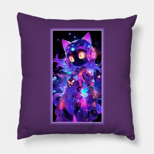 Anime Cute Cat Girl | Quality Anime Girl Artwork | Sci-Fi Manga Girl Anime Art Pillow