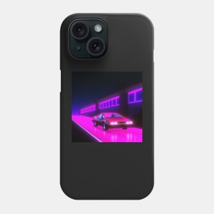 speeding on a neon highway Phone Case