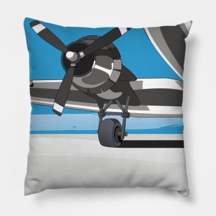 Vintage Propeller Plane Pillow