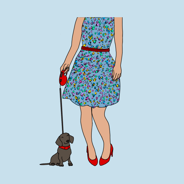 Daschund Walkies by Teal & Turquoise
