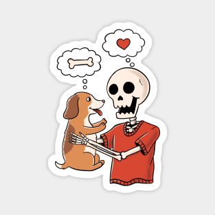 Skull and dog Magnet