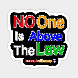 No One Is Above The Law Except tRump!? - Back Magnet