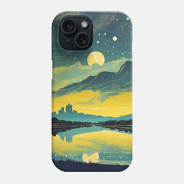 Parana Brazil Starry Night Vintage Tourism Travel Poster Art Phone Case by TravelersGems