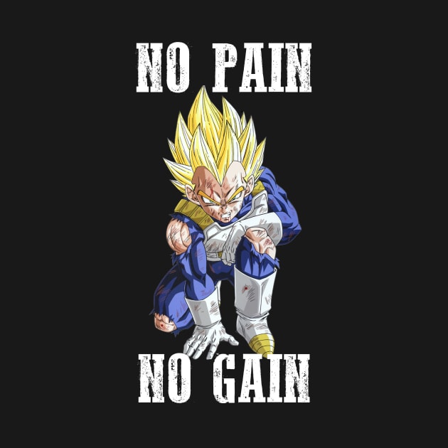 No Pain No Gain - Vegeta by dbtees