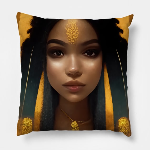 African Princess Pillow by Feel Imagine Create