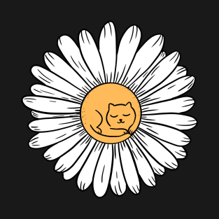 Cat daisy flower T-Shirt