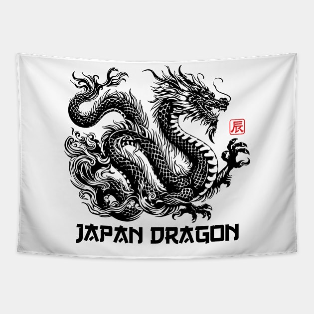 Dragon Japanese Japan Tapestry by Supertrooper