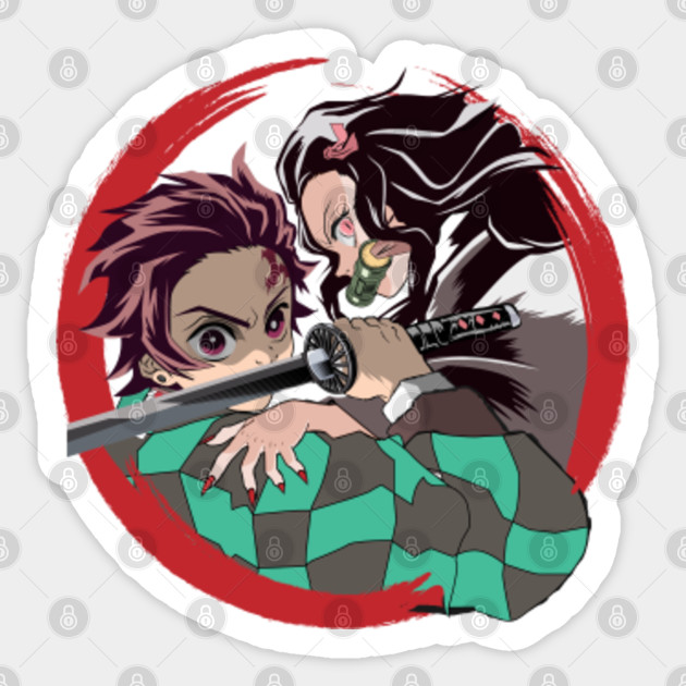 Demon Slayer Anime Tanjiro And Nezuko Demon Slayer Sticker