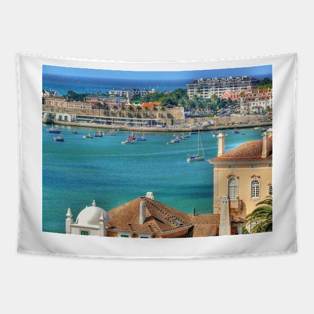 Cascais Bay Tapestry by terezadelpilar