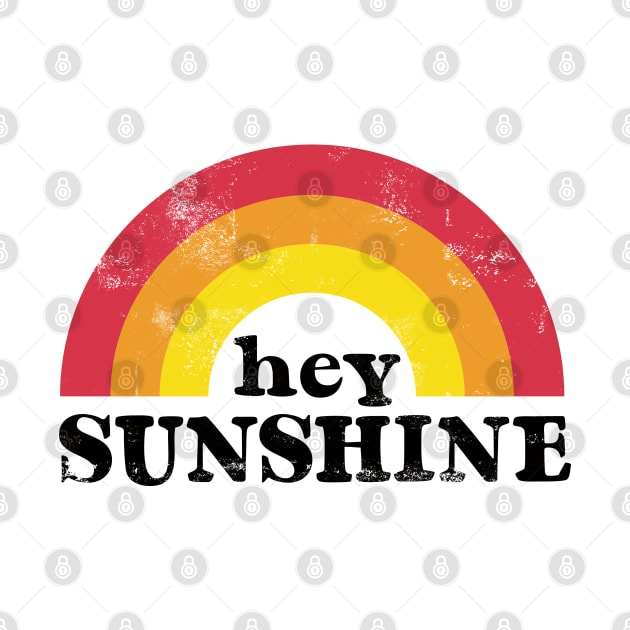 Hey Sunshine 70s Retro Vintage Rainbow by August Design