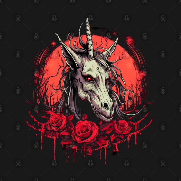 Creepy Unicorn by OscarVanHendrix