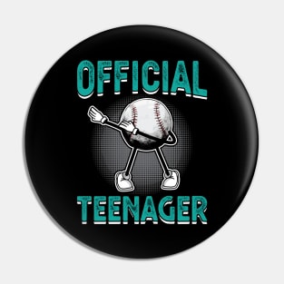 Official Teenager 13th Birthday Dabbing Basketball Pin