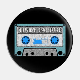 cindy lauper blue cassette Pin