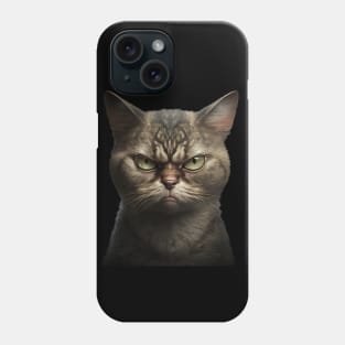 Funny Annyoyed Cat Face, Love Cats Phone Case