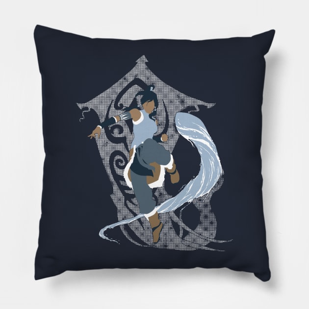 Korra waterbending and the avatar spirit Pillow by ArthurBaroni