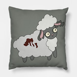 Zombie Sheep Cartoon // Funny Halloween Zombie Pillow