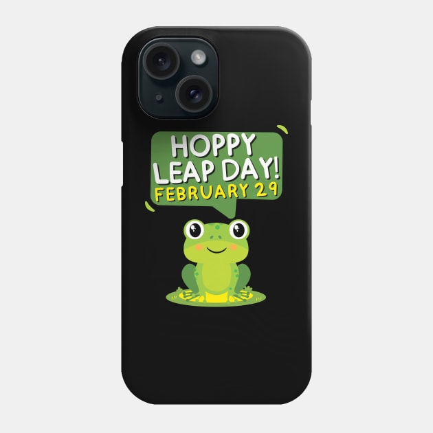 Hoppy Leap Day February 29 Funny Frog Phone Case by aesthetice1