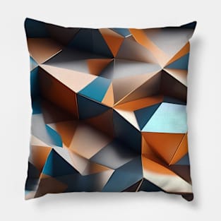 Dynamic Geometry Art: Futuristic 3D Abstract Pillow