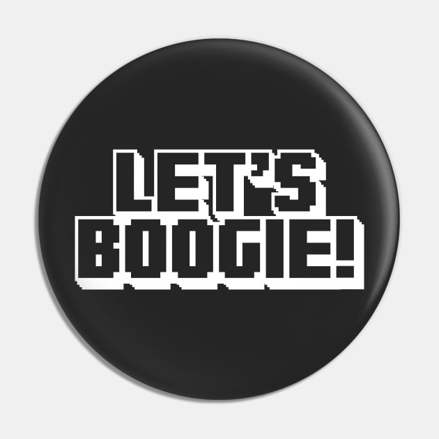 Let's Boogie (Light Logo - Dark) Pin by jepegdesign