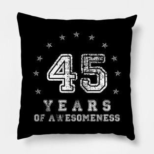 Vintage 45 years of awesomeness Pillow