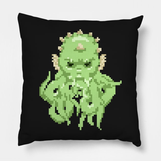 Cthulhu Pixel Design - Board Game Inspired Graphic - Tabletop Gaming Pillow by MeepleDesign